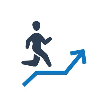Titizlikle tasarlanmış kariyer merdivenler simgesi
