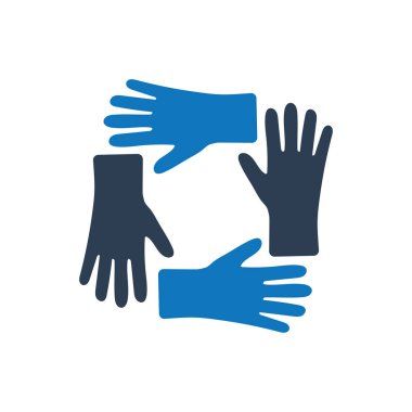 Titizlikle tasarlanmış ekip çalışması birlik simgesi