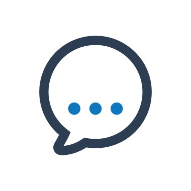 Titizlikle tasarlanmış konuşma balonu ileti simgesi