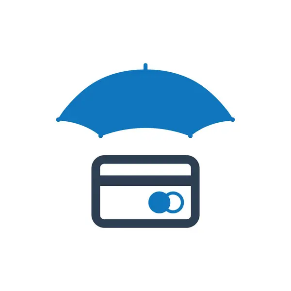 Icône Protection Carte Crédit Méticuleusement Conçue — Image vectorielle