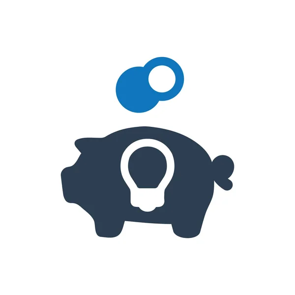 Icono Ahorro Dinero Creativo — Vector de stock