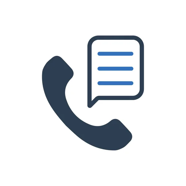 Σχολαστικά Σχεδιασμένο Τηλεφωνική Συνομιλία Εικονίδιο — Διανυσματικό Αρχείο