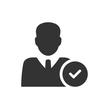 Hesap onaylı simge (vektör illüstrasyonu)