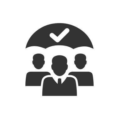 Çalışanların güvenlik simgesi (vektör illüstrasyonu)