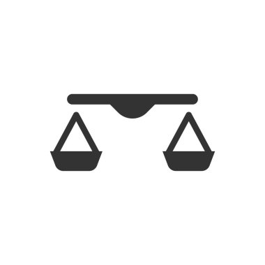 Denge, ölçek simgesi (vektör illüstrasyonu)