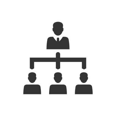 İş hiyerarşisi simgesi (vektör resimleme)