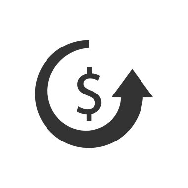 Para iade simgesi (vektör illüstrasyonu)