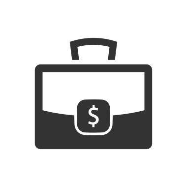 Para çantası simgesi (vektör illüstrasyonu)
