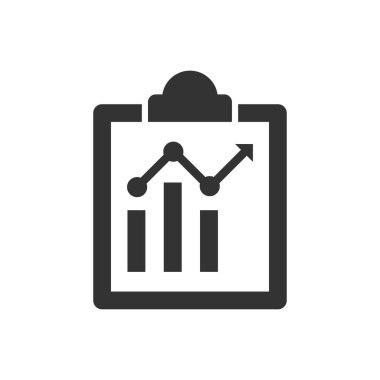 İstatistik raporu simgesi (vektör illüstrasyonu)
