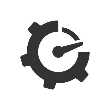 Zaman yönetimi simgesi (vektör illüstrasyonu)