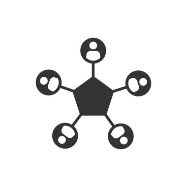 Çalışanların ağ simgesi (vektör illüstrasyonu)