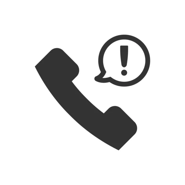 Telefoonpictogram Waarschuwing Vectorafbeelding — Stockvector