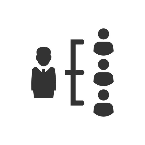 Business leadership icon (vector illustration)