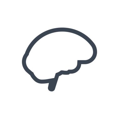 İnsan Beyni simgesi (Vektör illüstrasyonu)