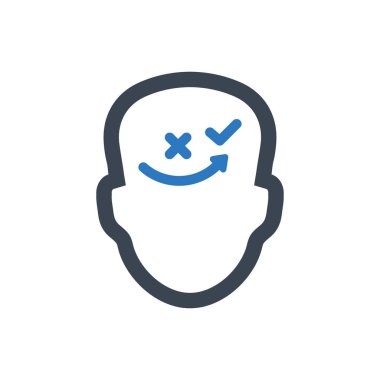 Düşünme taktikleri simgesi (vektör illüstrasyonu)