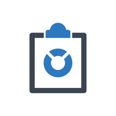 İstatistik raporu simgesi (vektör illüstrasyonu)