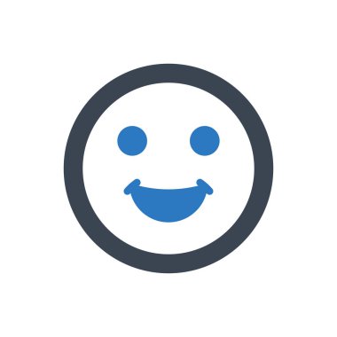 Smiley emoji simgesi (vektör illüstrasyonu)