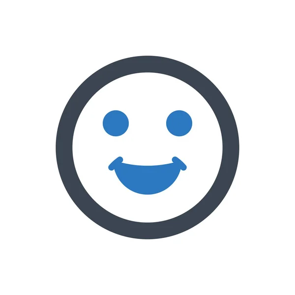 Smiley Emoji Simgesi Vektör Illüstrasyonu — Stok Vektör