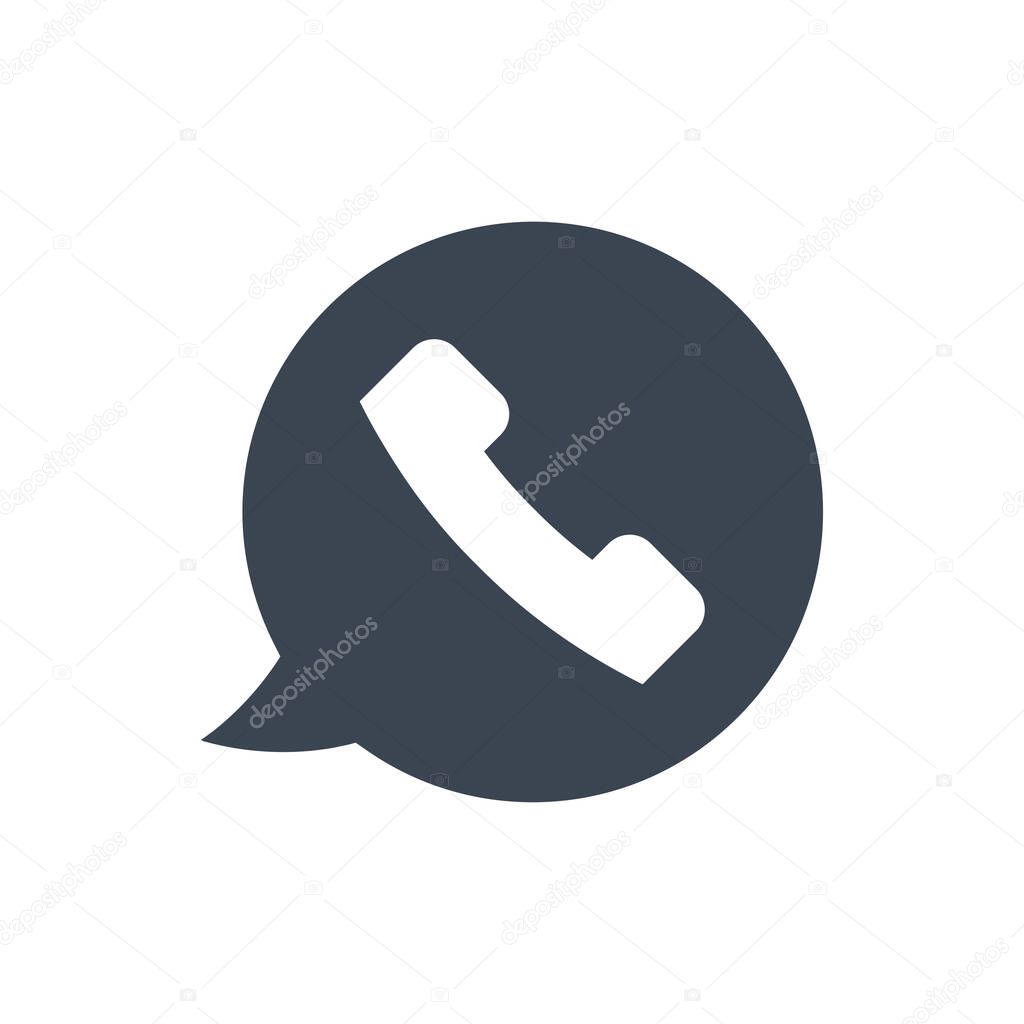 Telephone conversation icon (vector illustration)