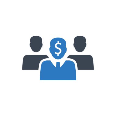 Finansal uzman simgesi (vektör illüstrasyonu)