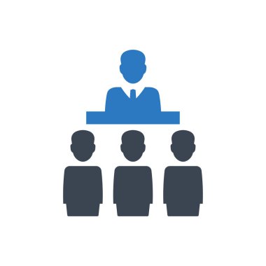 İş dersi simgesi (vektör illüstrasyonu)