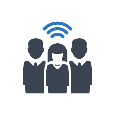 Takım iletişim simgesi (vektör illüstrasyonu)