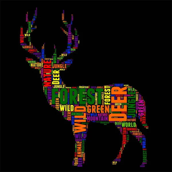 Deer word cloud Vector Art Stock Images Depositphotos