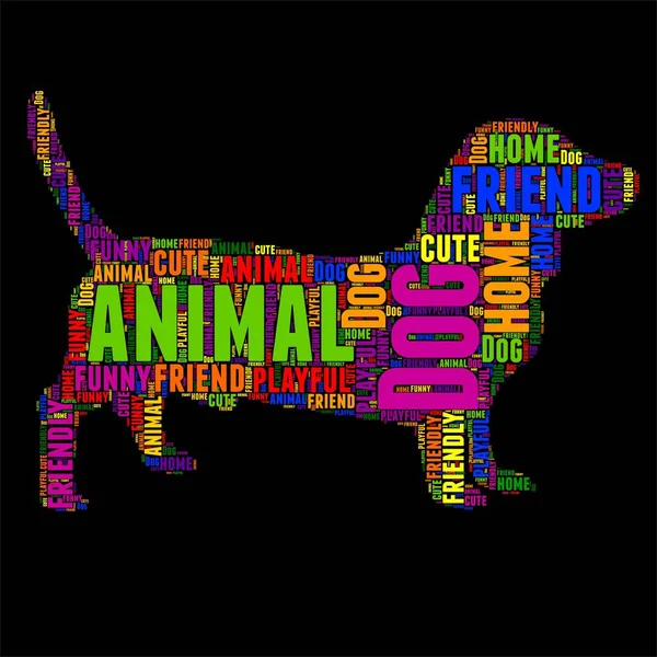 Dog Typography word cloud colorful Vector illustration — Stock Vector