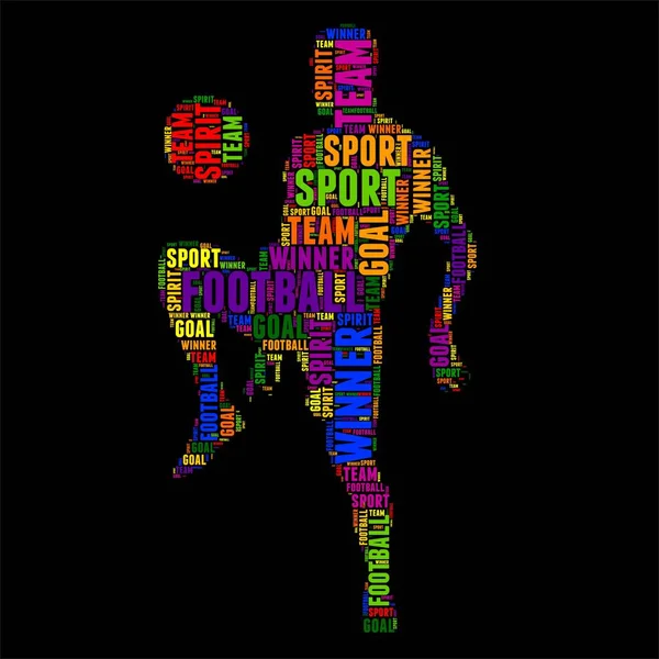 Soccer football Typography word cloud colorful Vector illustration Vector Graphics