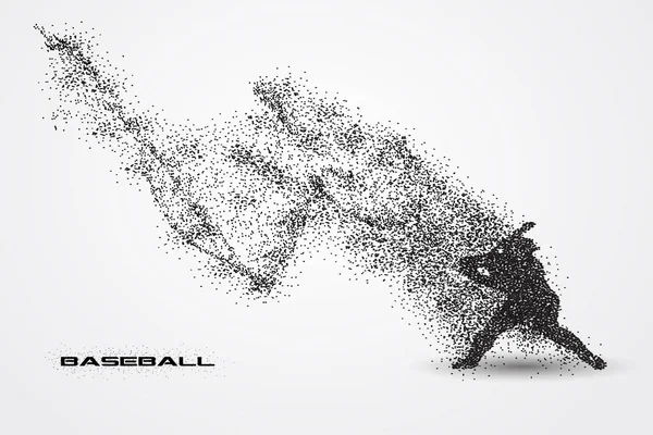 beyzbol oyuncusu parçacık üzerinden bir silueti