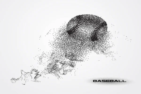 beyzbol topu bir silueti parçacık üzerinden