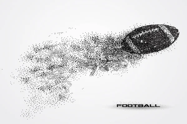 Piłki nożnej w sylwetkę z cząstek — Wektor stockowy