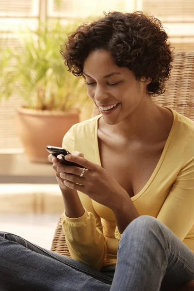 Woman looking at phone