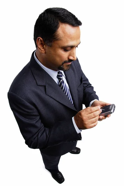 PDA kullanarak iş adamı — Stok fotoğraf