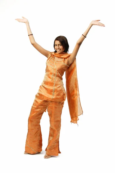 Mujer con ropa india — Foto de Stock