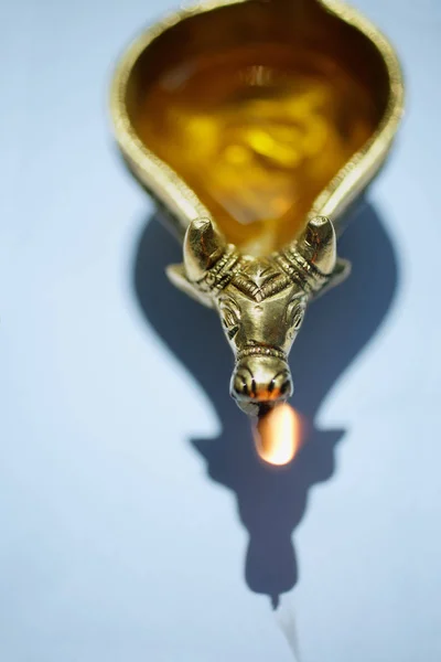 Zátiší olejovou lampu — Stock fotografie