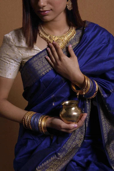 Indian woman wearing sari