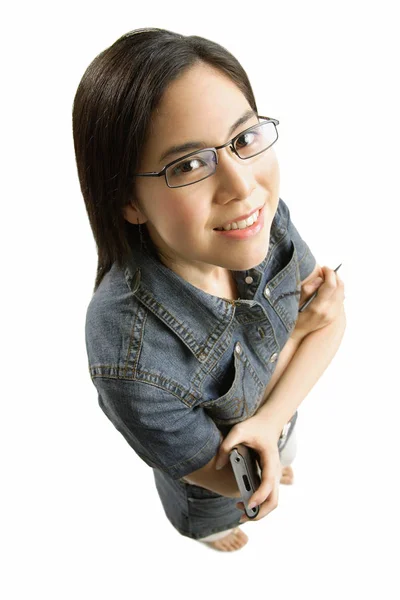 Mujer joven con gafas — Foto de Stock