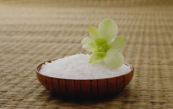 Cuenco de arroz con flor —  Fotos de Stock