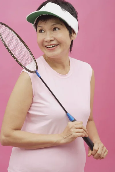 Raquette de badminton pour femme — Photo