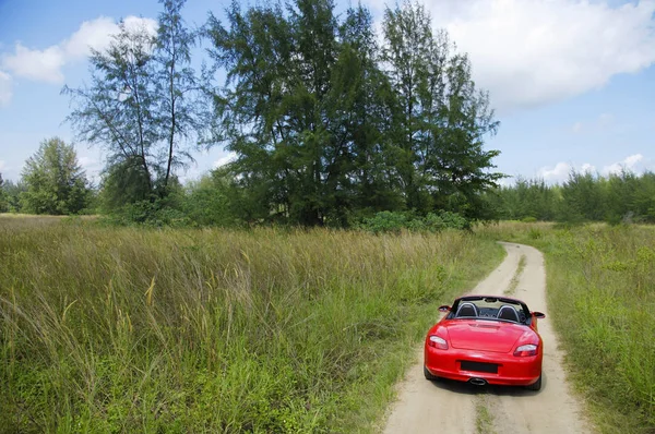 สีแดง SPORTS CAR — ภาพถ่ายสต็อก