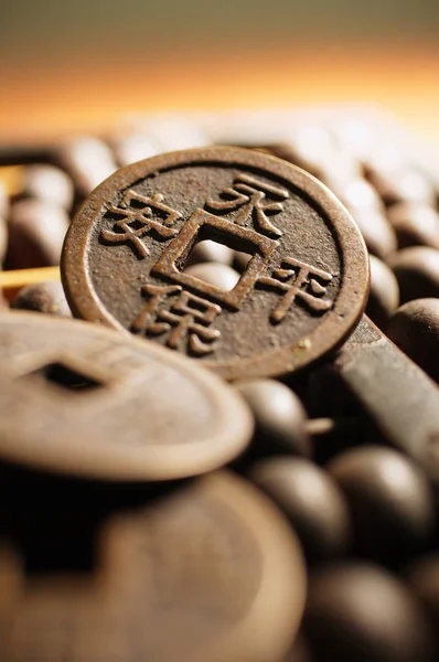 Metal Chinese coins — Stock Photo, Image