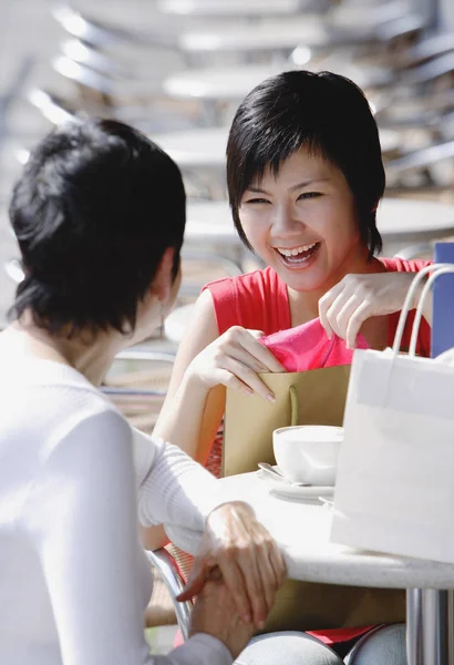 Two women at cafe — Stock Photo, Image