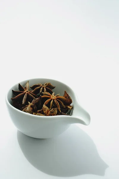 Dried food in white bowl — Stock Photo, Image