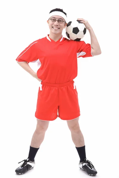 Man in soccer uniform — Stock Photo, Image