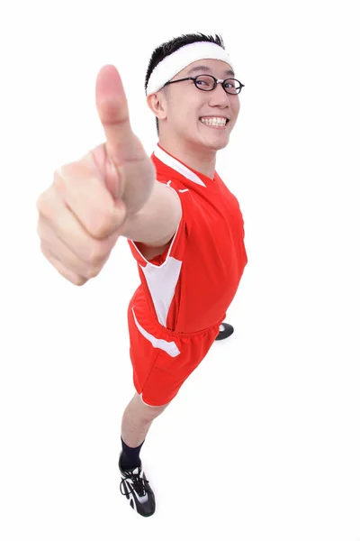 Man in soccer uniform — Stock Photo, Image