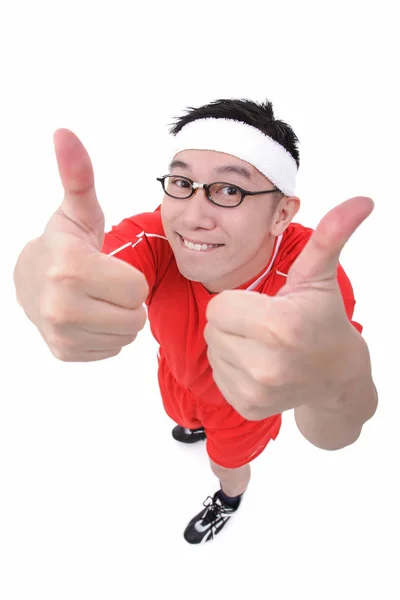 Man in soccer uniform — Stock Photo, Image