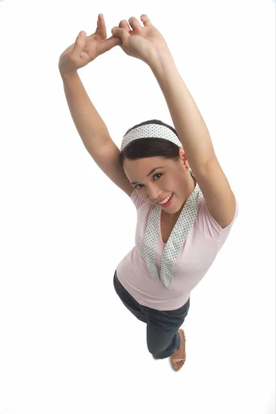 Jovem mulher sorrindo — Fotografia de Stock