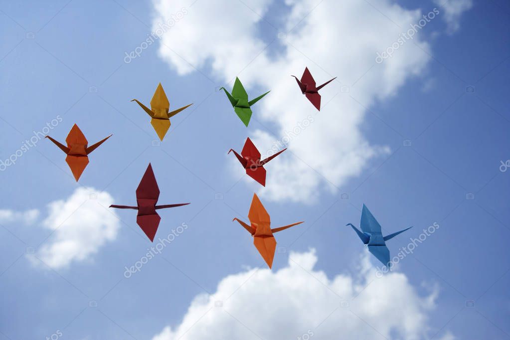 Chinese paper cranes