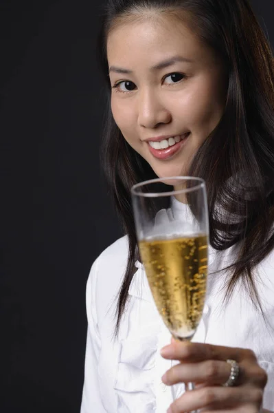Beautiful woman with drink